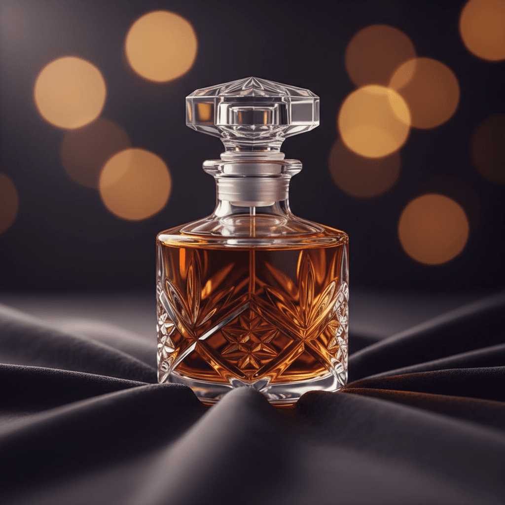 Cologne bottle in dramatic lighting against a dark wall